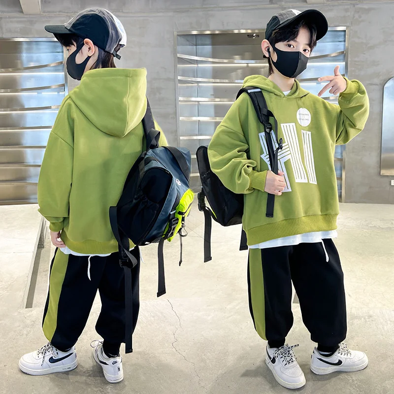 Boys Sweatshirt Sets New Autumn Loose Casual Clothing Suits Kids Letter Print Pullover+Pants 2set Spring Teen Hooded Cool Outfit
Boys Sweatshirt Sets New Autumn Loose Casual Clothing Suits Kids Letter Print Pullover+Pants 2set Spring Teen Hooded Cool Outfit