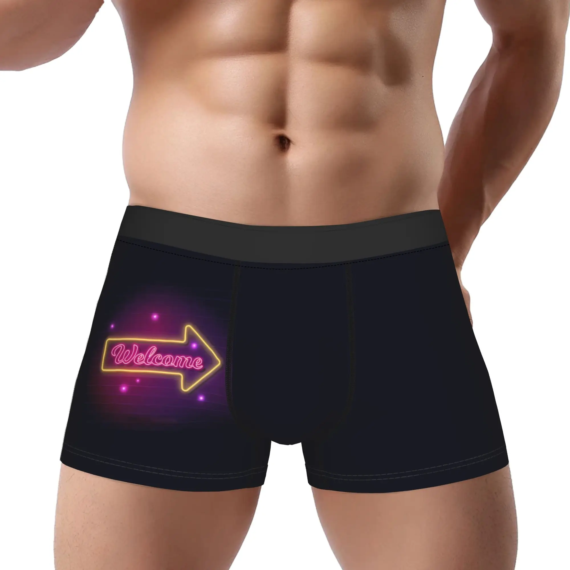 Мужские трусы-боксеры из полиэстера с принтом Welcome Underwear
Мужские трусы-боксеры из полиэстера с принтом Welcome Underwear