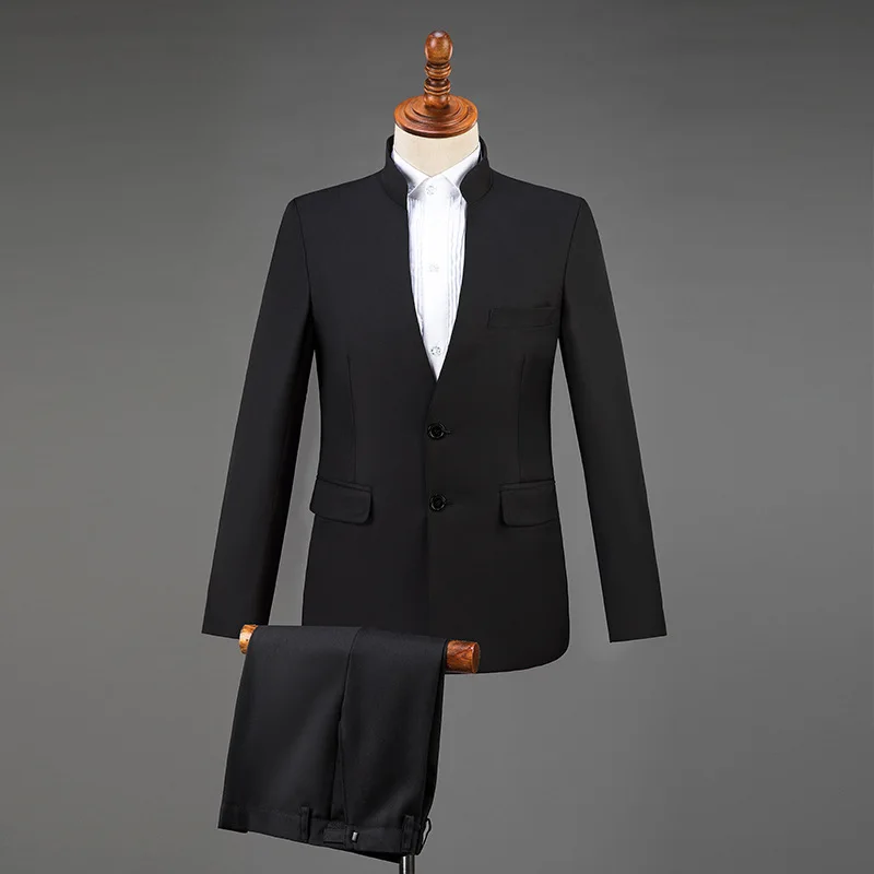 KIDWHXR Man 2-piece Set Spring Stand Collar Single-breasted Pocket Blazer Male Straight-leg Pant Men Solid Color Suit Outfit
KIDWHXR Man 2-piece Set Spring Stand Collar Single-breasted Pocket Blazer Male Straight-leg Pant Men Solid Color Suit Outfit