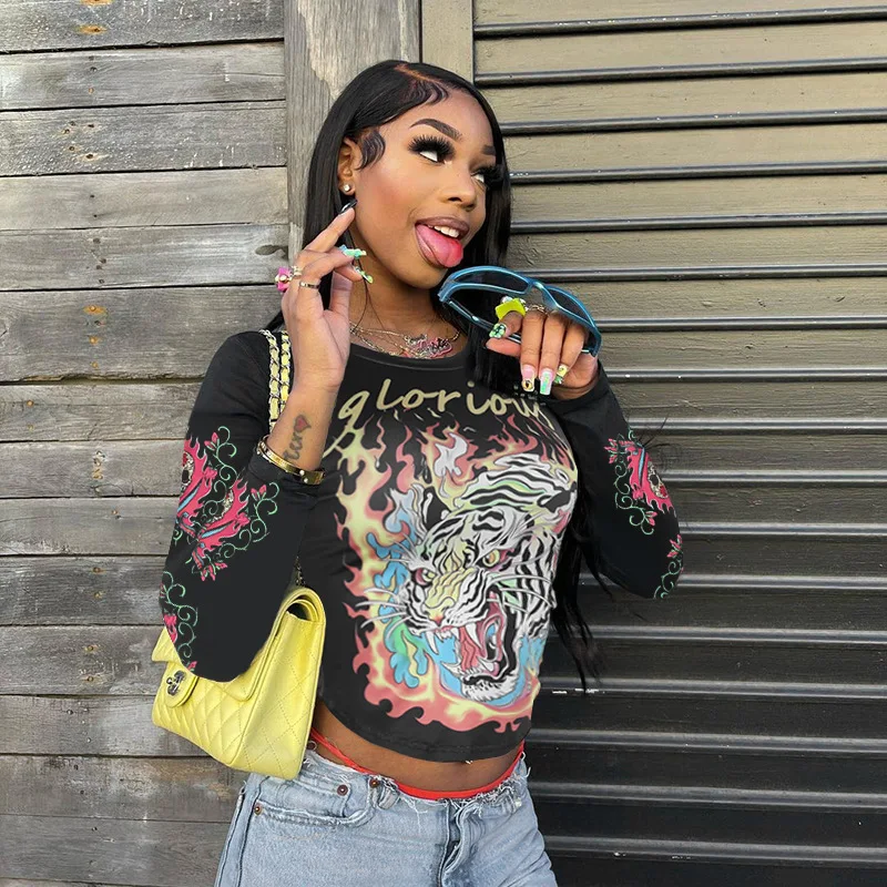Graphic T Shirts Slim Tee Crop Tops 2024 Autumn Women Fashion Round Neck Long Sleeve Casual T-shirts Y2K Harajuku Streetwear
Graphic T Shirts Slim Tee Crop Tops 2024 Autumn Women Fashion Round Neck Long Sleeve Casual T-shirts Y2K Harajuku Streetwear
