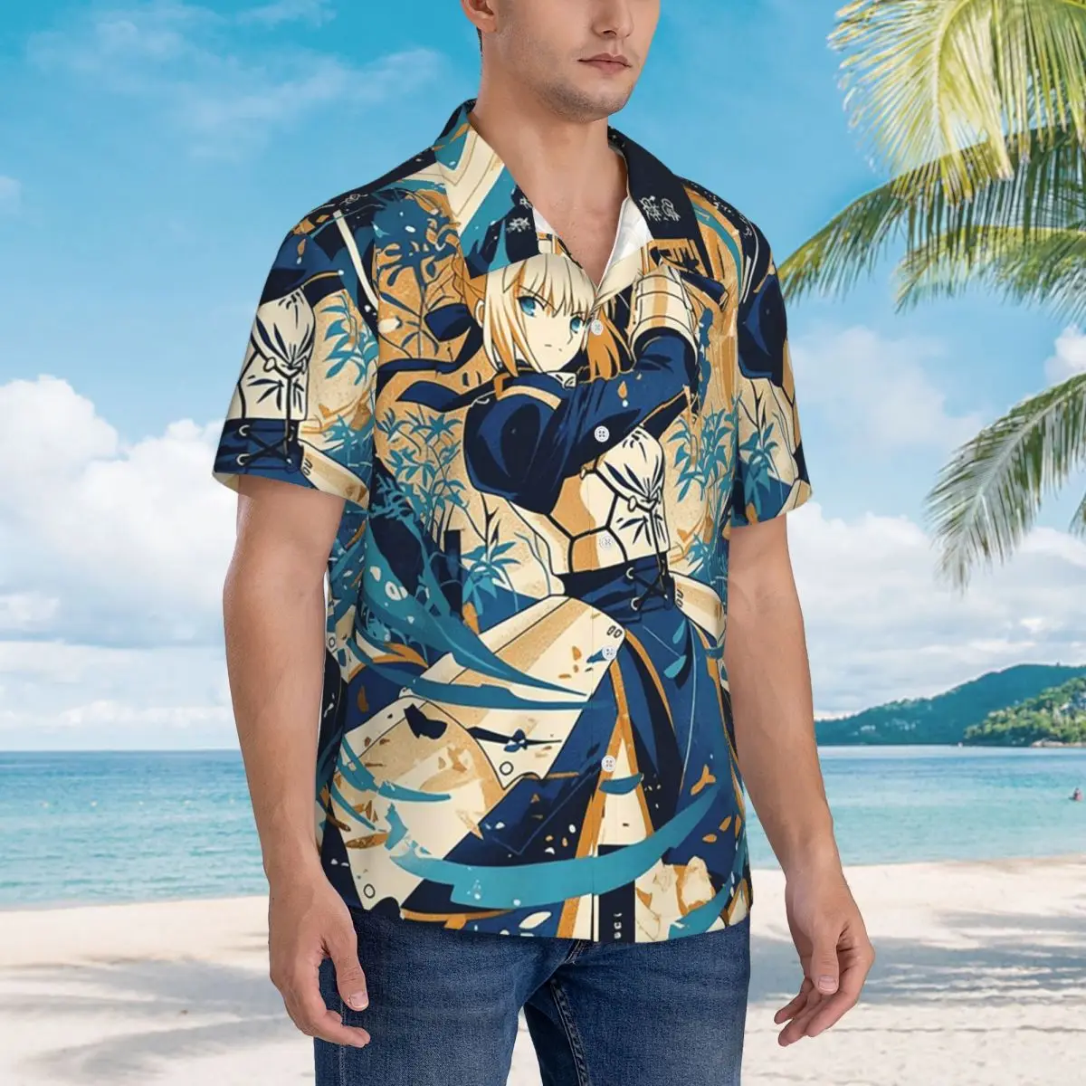 Saber Artoria Battle Ready Fate Stay Night Anime Hawaiian Shirts Funny Men Short Sleeve Shirt for Summer Beach Men's Button Tops
Saber Artoria Battle Ready Fate Stay Night Anime Hawaiian Shirts Funny Men Short Sleeve Shirt for Summer Beach Men's Button Tops