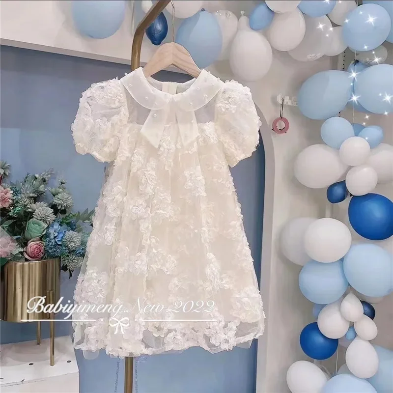 Baby Girls 3D Flowers Dress Summer Beaded Collar Princess Dress Fashion Kids Birthday Party Gown Children Clothes Vestidos 2-8 Y
Baby Girls 3D Flowers Dress Summer Beaded Collar Princess Dress Fashion Kids Birthday Party Gown Children Clothes Vestidos 2-8 Y