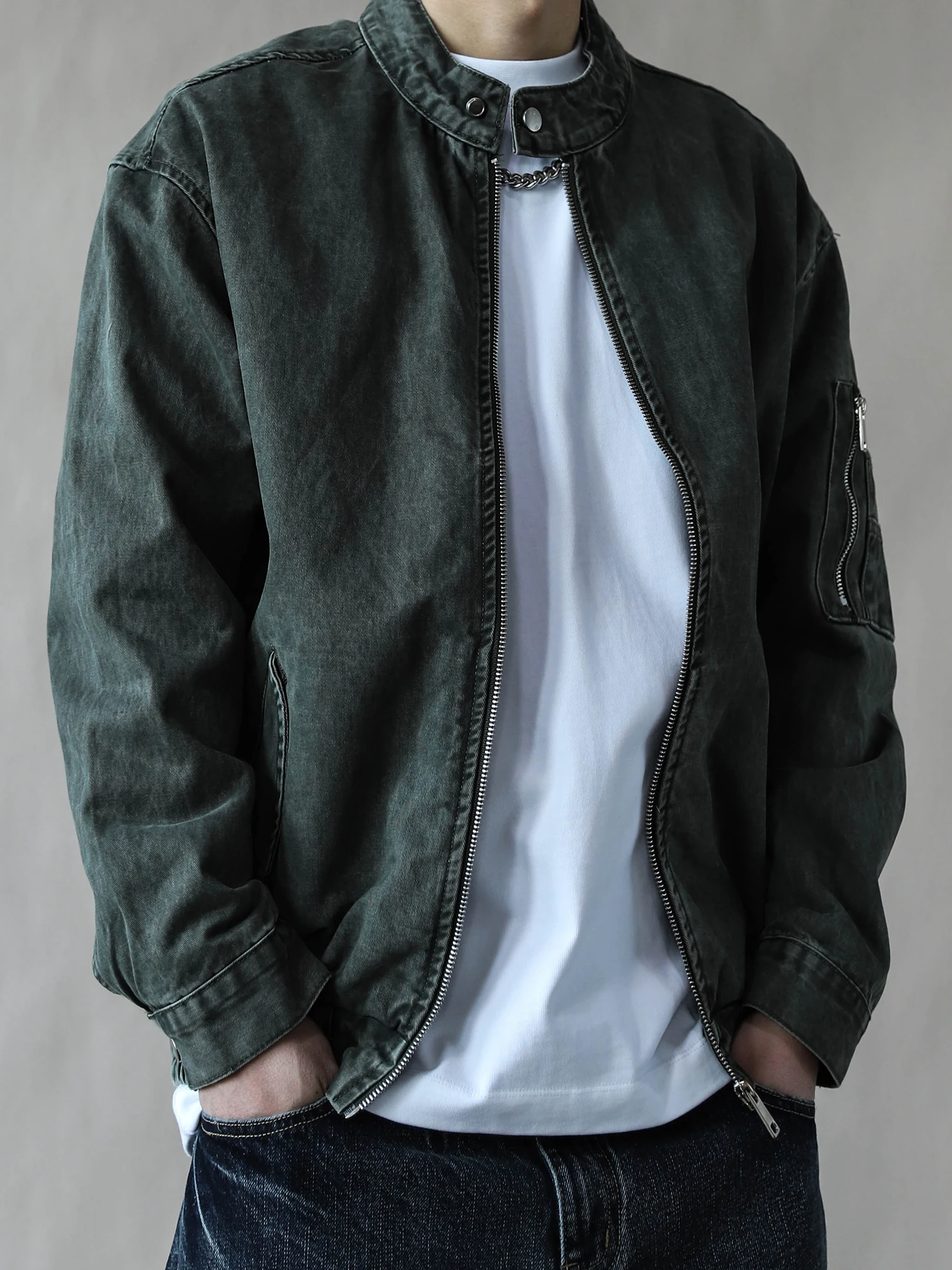 Retro American Stand Collar Jaet Men's Spring Autumn Loose Workwear een Military High Street Trend Brand 2026 Waed Pure...
Retro American Stand Collar Jaet Men's Spring Autumn Loose Workwear een Military High Street Trend Brand 2026 Waed Pure...