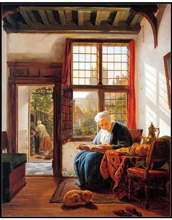 Reading Old Woman at Window- Needlework for embroidery DIY DMC High Quality - Counted Cross Stitch Kits 14 ct Oil painting
Reading Old Woman at Window- Needlework for embroidery DIY DMC High Quality - Counted Cross Stitch Kits 14 ct Oil painting