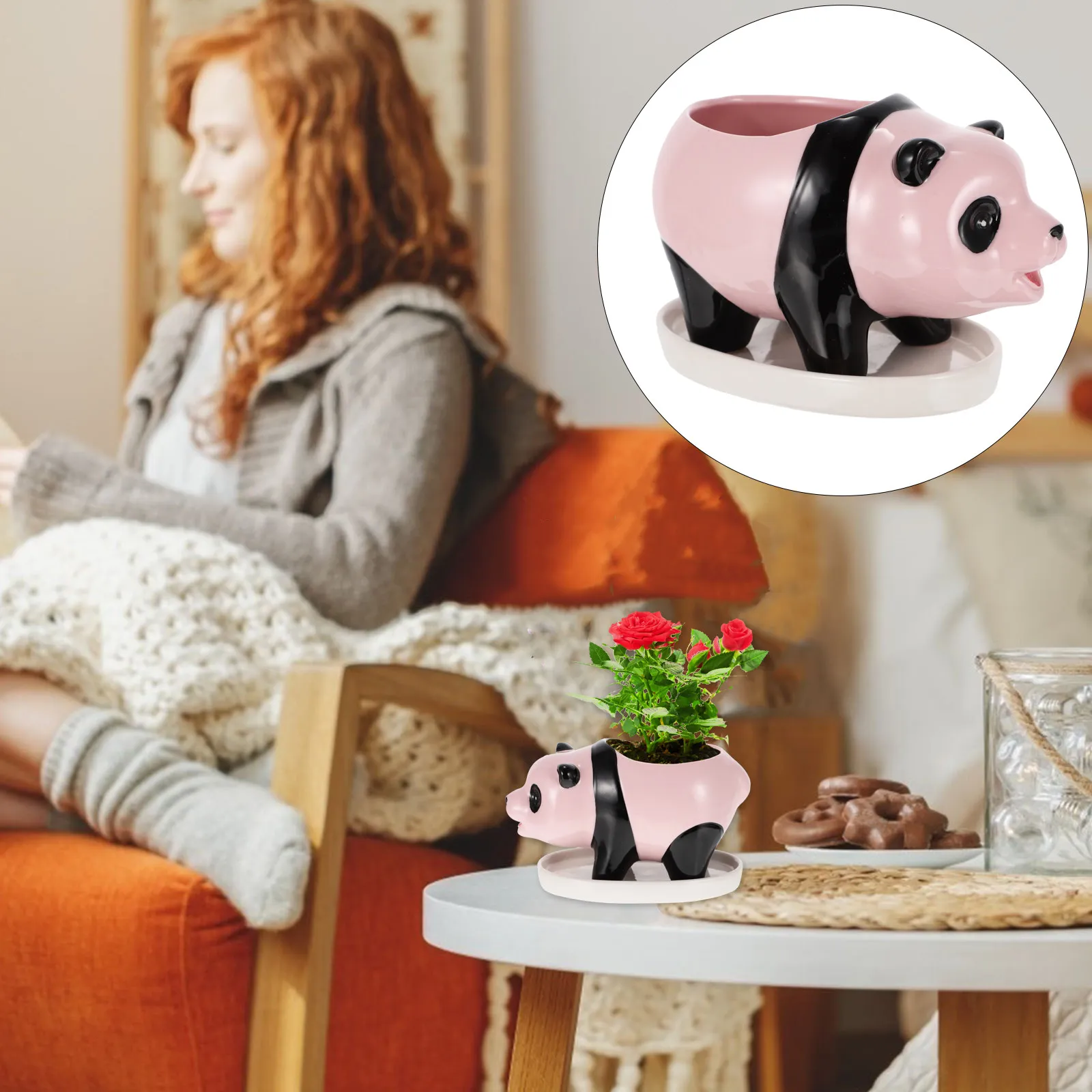 1Pcs Panda Ceramic Flowerpot Cartoon Planter Decorative Succulent Pot for Home Garden Office Elegant Porcelain Drain Hole
1Pcs Panda Ceramic Flowerpot Cartoon Planter Decorative Succulent Pot for Home Garden Office Elegant Porcelain Drain Hole