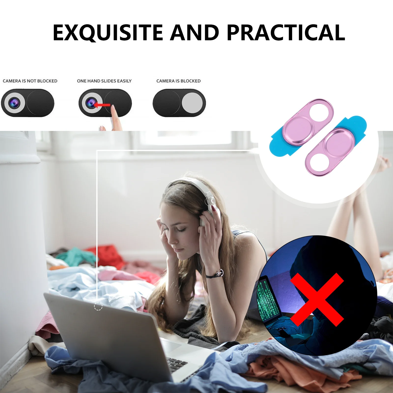 2Pcs Aluminum Alloy Webcam Cover Slide Privacy Protection for Laptop Desktop Tablet Web Camera Cover for Laptop
2Pcs Aluminum Alloy Webcam Cover Slide Privacy Protection for Laptop Desktop Tablet Web Camera Cover for Laptop