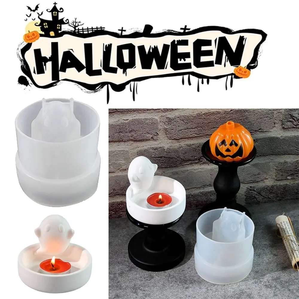 DIY Ghost Candlesticks Silicone Mold Halloween Ghost Shape 3D Candle Holder Molds Creative Easy To Use Candle Holder Resin Molds
DIY Ghost Candlesticks Silicone Mold Halloween Ghost Shape 3D Candle Holder Molds Creative Easy To Use Candle Holder Resin Molds