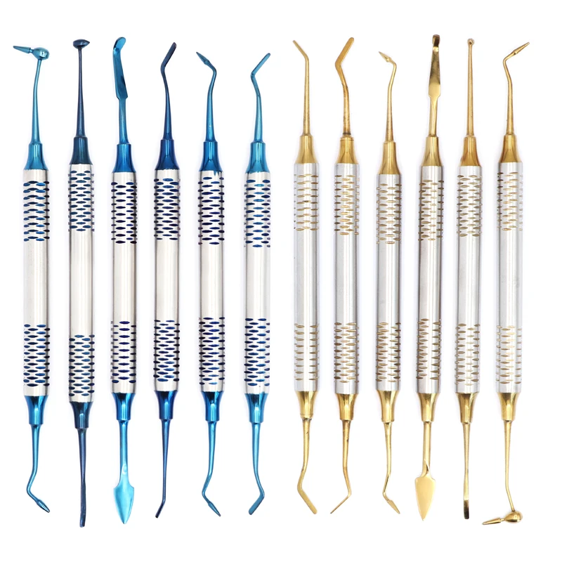 6PCS Dental Composite Resin Filling Set Thick Handle Titanium Plated Spatula Head Tools Dentistry Filler Instrument Materials
6PCS Dental Composite Resin Filling Set Thick Handle Titanium Plated Spatula Head Tools Dentistry Filler Instrument Materials