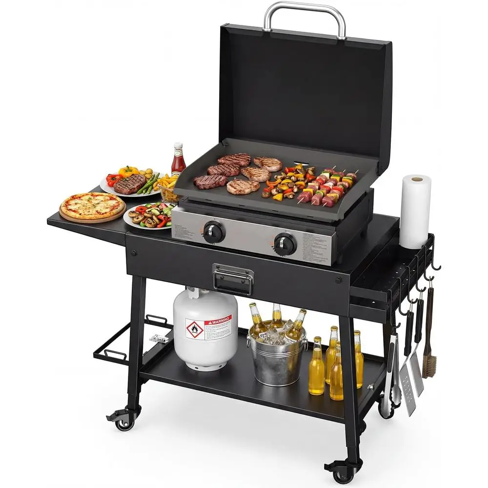 Portable Outdoor BBQ Stand for 22 & 17 Inch Grills with Wheels, Ideal for Pizza Ovens and Camping
Portable Outdoor BBQ Stand for 22 & 17 Inch Grills with Wheels, Ideal for Pizza Ovens and Camping