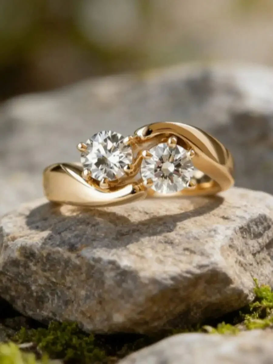 Elegant Twin Stone Fashion Ring For Engagement Wedding Anniversary Gift
Elegant Twin Stone Fashion Ring For Engagement Wedding Anniversary Gift