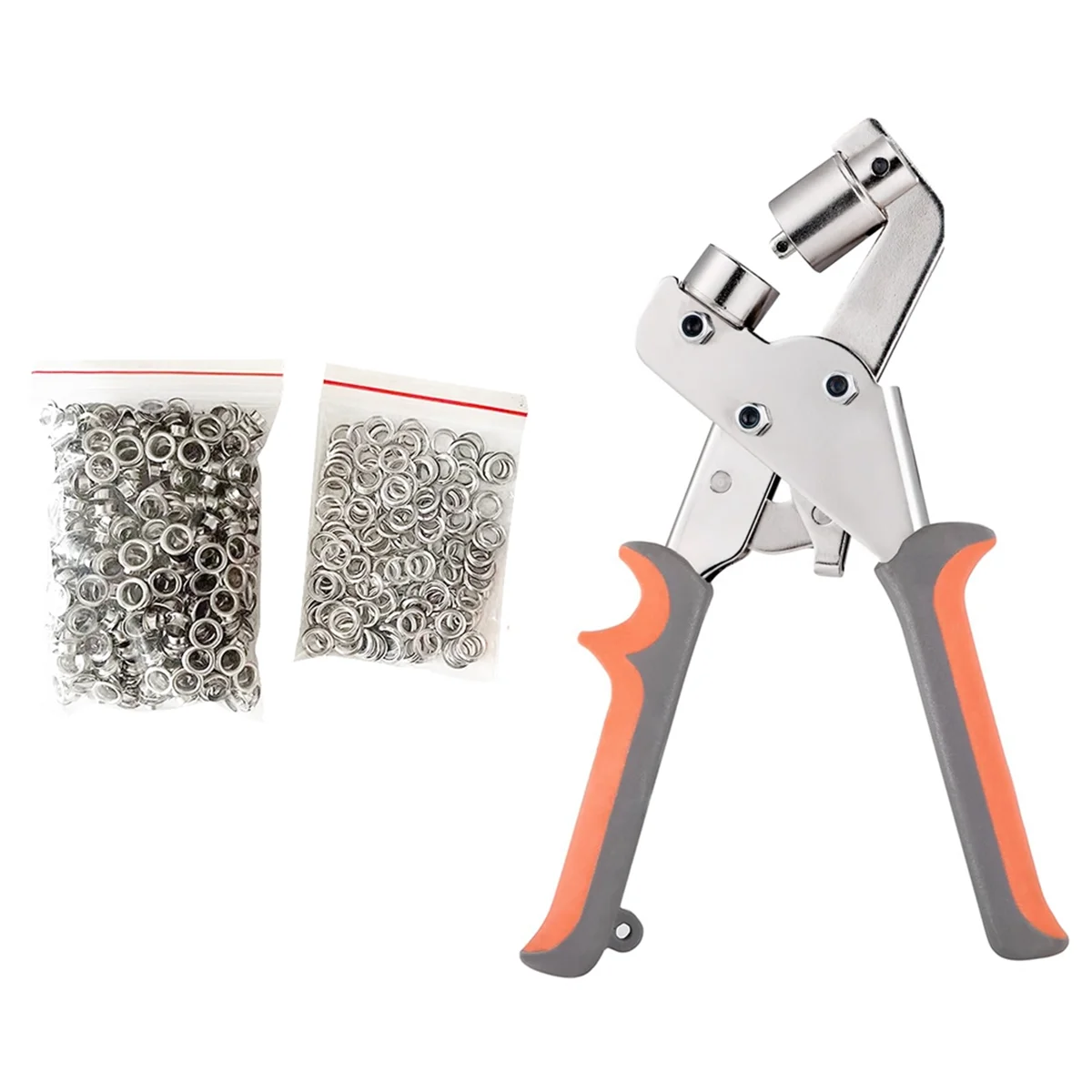 Grommet ToolGrommet Eyelet Pliers Kit, 3/8 Inch 10mm Grommet Tool Kit with 500 Metal Eyelets for Leather/Belt/Shoes/Cloths
Grommet ToolGrommet Eyelet Pliers Kit, 3/8 Inch 10mm Grommet Tool Kit with 500 Metal Eyelets for Leather/Belt/Shoes/Cloths