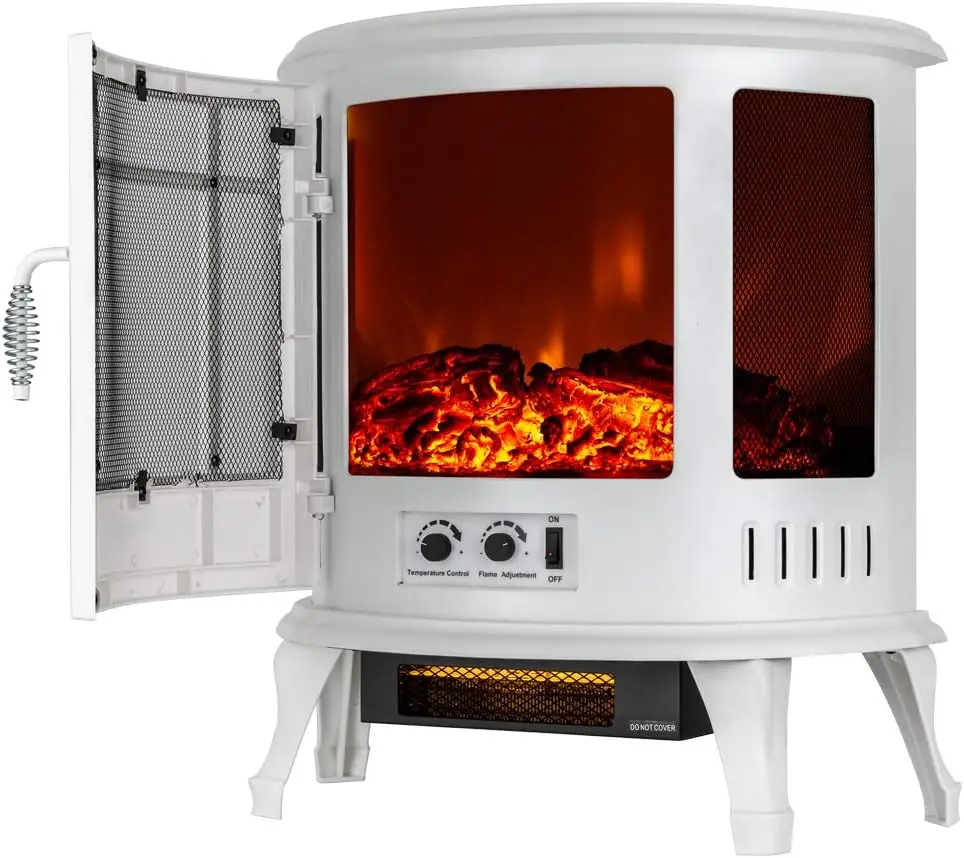 USA Regal Freestanding Electric Fireplace Stove - 3-D Log and Fire Effect (White)
USA Regal Freestanding Electric Fireplace Stove - 3-D Log and Fire Effect (White)