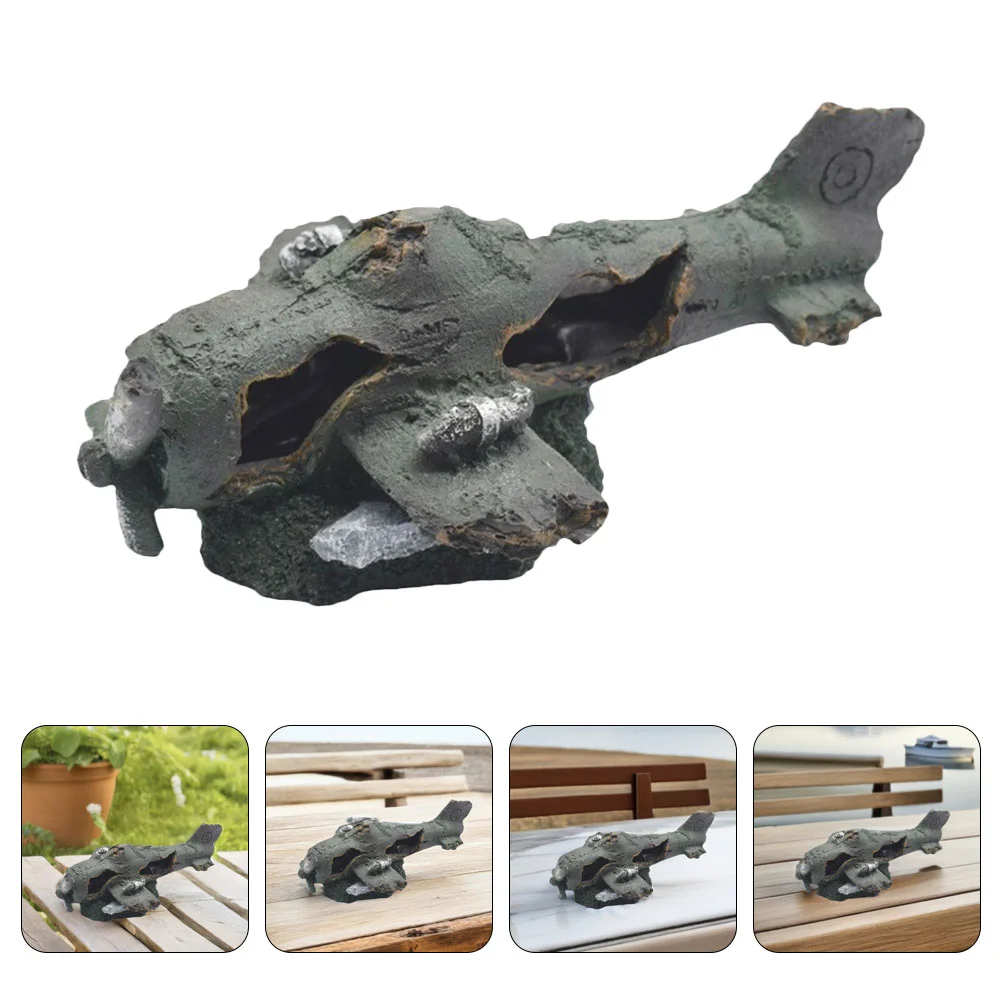 Aquarium naments Realistic Airplane Ruins Decoration Resin Sculpture Fish Tank Accessories Underwater Longlasting Wearresistant
Aquarium naments Realistic Airplane Ruins Decoration Resin Sculpture Fish Tank Accessories Underwater Longlasting Wearresistant