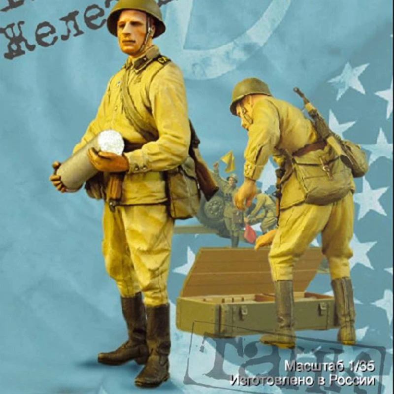 1/35 Scale Die-cast Resin Figure Model Kit Russian Artillery Crew 2 People Hobby Miniature GK Unassembled and Unpainted 1348
1/35 Scale Die-cast Resin Figure Model Kit Russian Artillery Crew 2 People Hobby Miniature GK Unassembled and Unpainted 1348