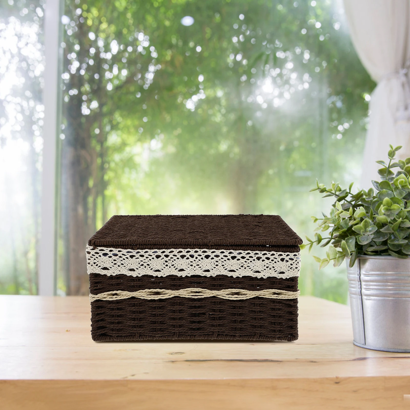Woven Storage Basket Practical Desktop ganizer Home Decor Fruit Snack Storage Container Sundry Basket Household
Woven Storage Basket Practical Desktop ganizer Home Decor Fruit Snack Storage Container Sundry Basket Household