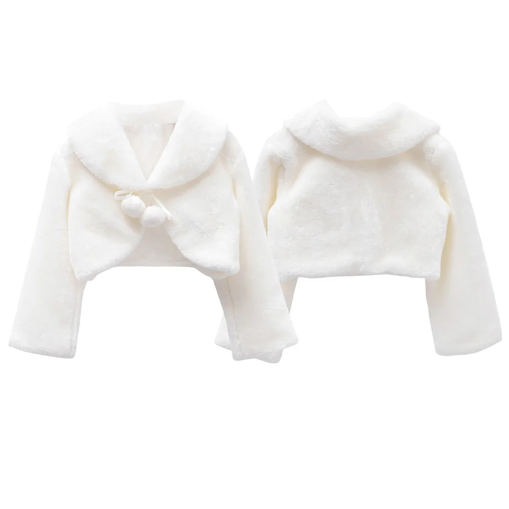 Plush Winter Cape White Dress for Kids Toddlers Infant Gowns Children Warm Shrug Flower Girl
Plush Winter Cape White Dress for Kids Toddlers Infant Gowns Children Warm Shrug Flower Girl