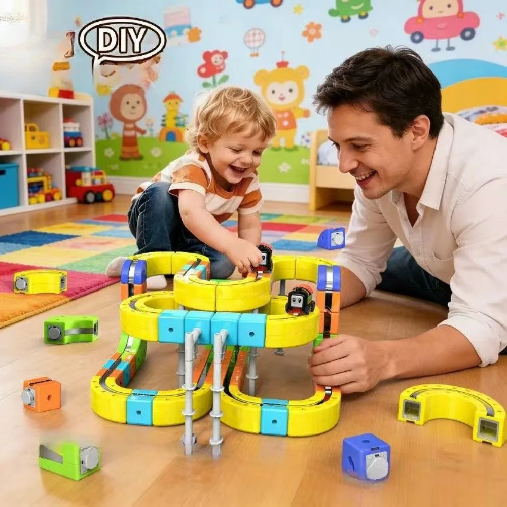 DIY Building Blocks Educational Toy Magnetic Rail Car Cube Toys Magical Track Train Assembly Puzzle Cube Toy Educational Gift
DIY Building Blocks Educational Toy Magnetic Rail Car Cube Toys Magical Track Train Assembly Puzzle Cube Toy Educational Gift