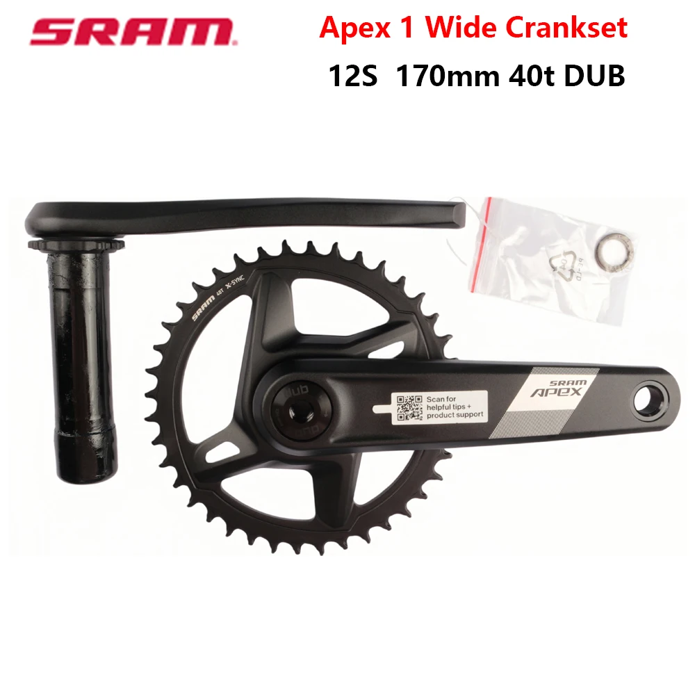 SRAM Apex 1 Wide Crankset FC-APX-1W-D1 12S 170mm 40t Direct Mount (DM) Road Bike Chainwheel 1x DUB Crankset
SRAM Apex 1 Wide Crankset FC-APX-1W-D1 12S 170mm 40t Direct Mount (DM) Road Bike Chainwheel 1x DUB Crankset