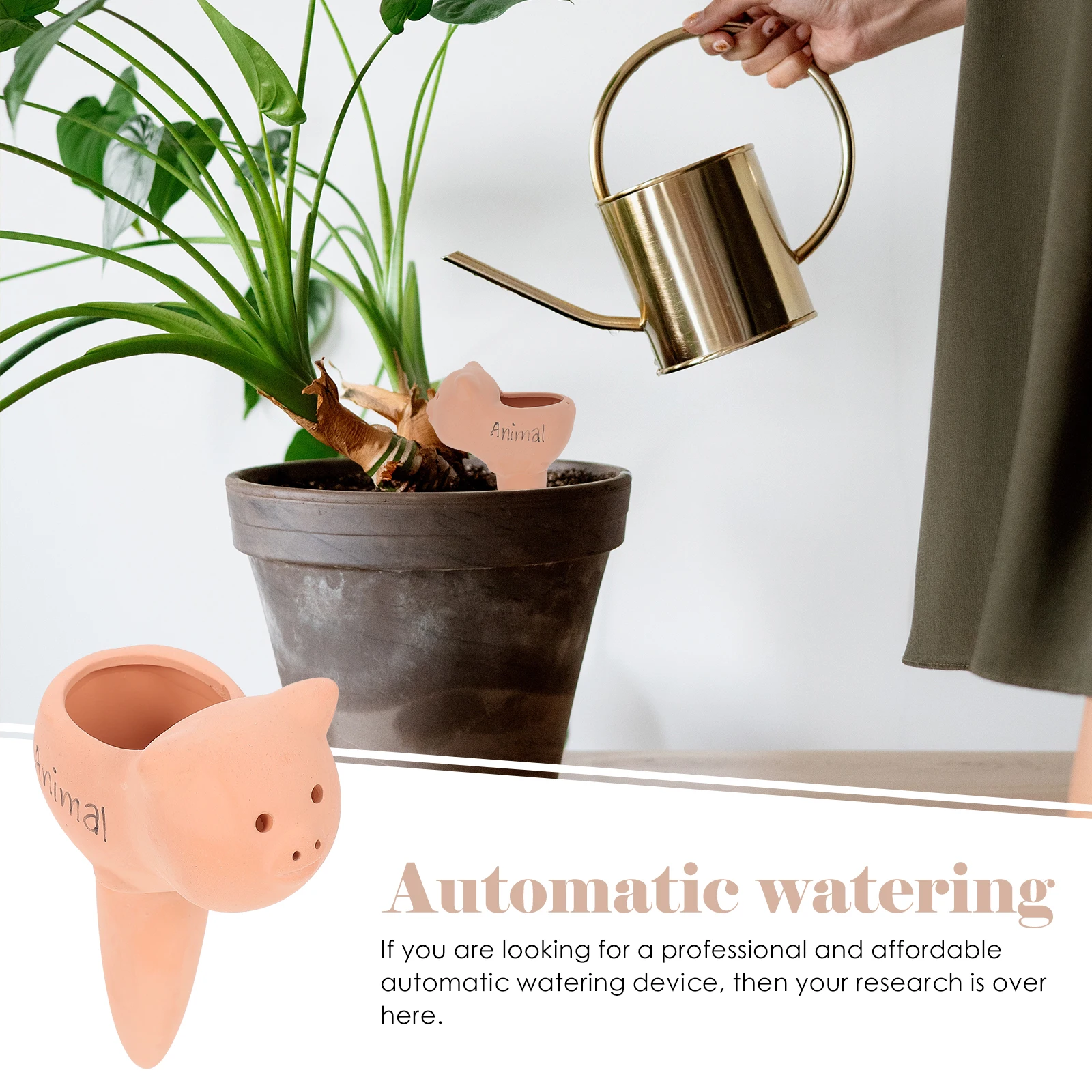 Ceramic Automatic Watering Device Adorable Shape Easy Use Houseplants Moist Soil Decorative Flower Garden Tool
Ceramic Automatic Watering Device Adorable Shape Easy Use Houseplants Moist Soil Decorative Flower Garden Tool