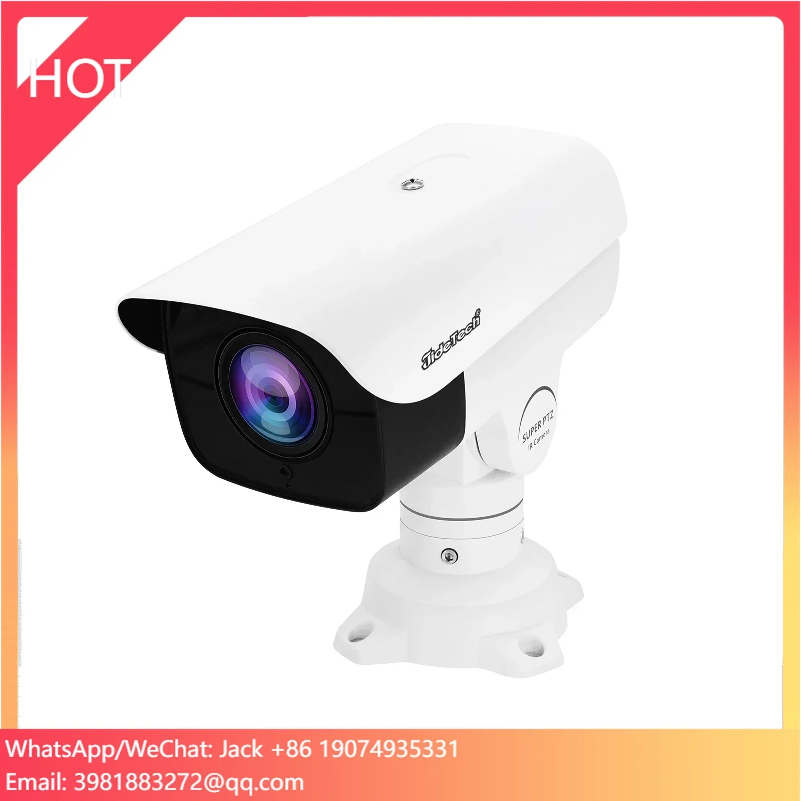 JideTech 5MP Metal High Quality POE Bullet IP Camera 20X Optical Zoom Panoramic PTZ Waterproof CCTV Camera
JideTech 5MP Metal High Quality POE Bullet IP Camera 20X Optical Zoom Panoramic PTZ Waterproof CCTV Camera
