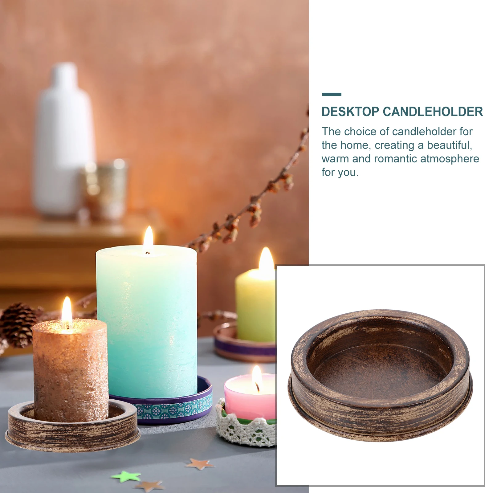 1pc Vintage Candleholder Base Desktop Tray Round Simple Style Cup Container For Home Decor Bar Restaurant Use
1pc Vintage Candleholder Base Desktop Tray Round Simple Style Cup Container For Home Decor Bar Restaurant Use