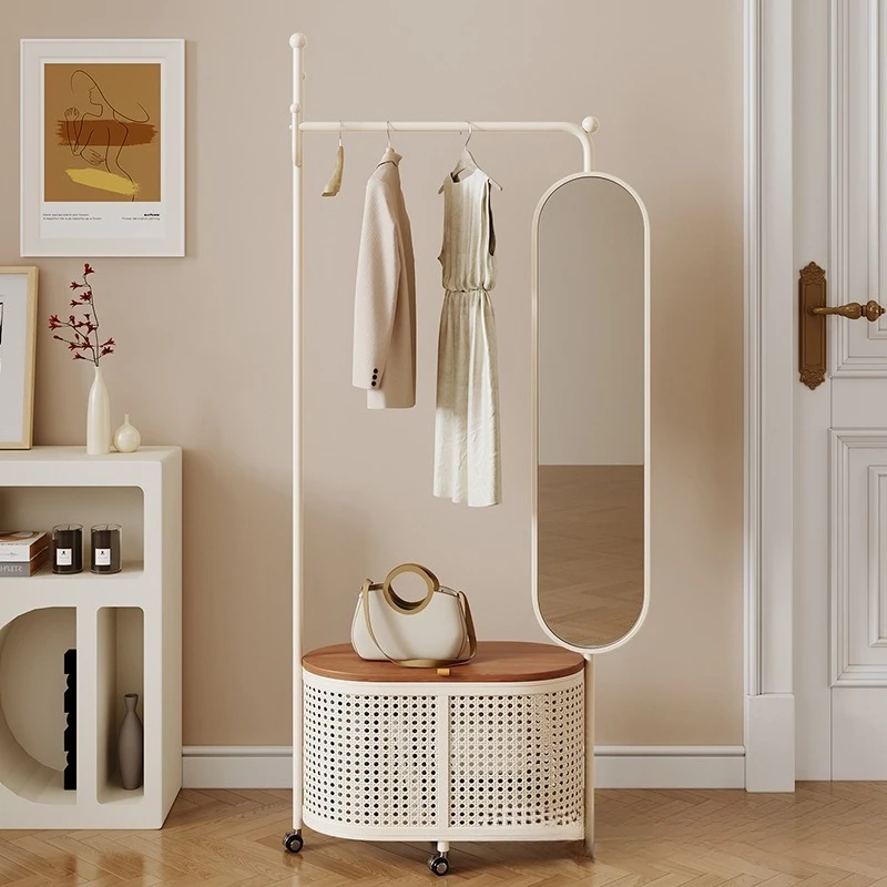 Floor-to-ceiling hanger mirror bedroom full-body mirror coat rack integrated full-length mirror cream wind movable
Floor-to-ceiling hanger mirror bedroom full-body mirror coat rack integrated full-length mirror cream wind movable