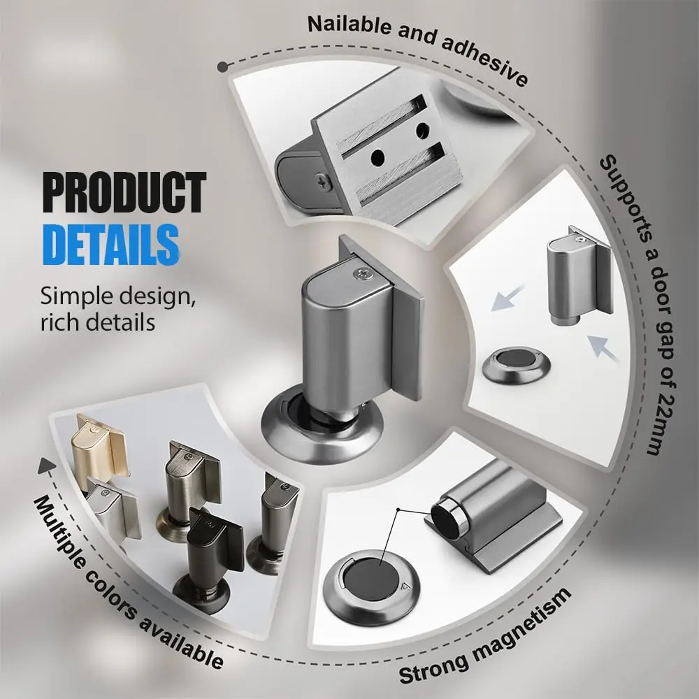 Дверной стопор, ветрозащитный магнитный дверной держатель, невидимый дверной стопор, сверхмощный, для безопасности стен ванной комнаты
Дверной стопор, ветрозащитный магнитный дверной держатель, невидимый дверной стопор, сверхмощный, для безопасности стен ванной комнаты