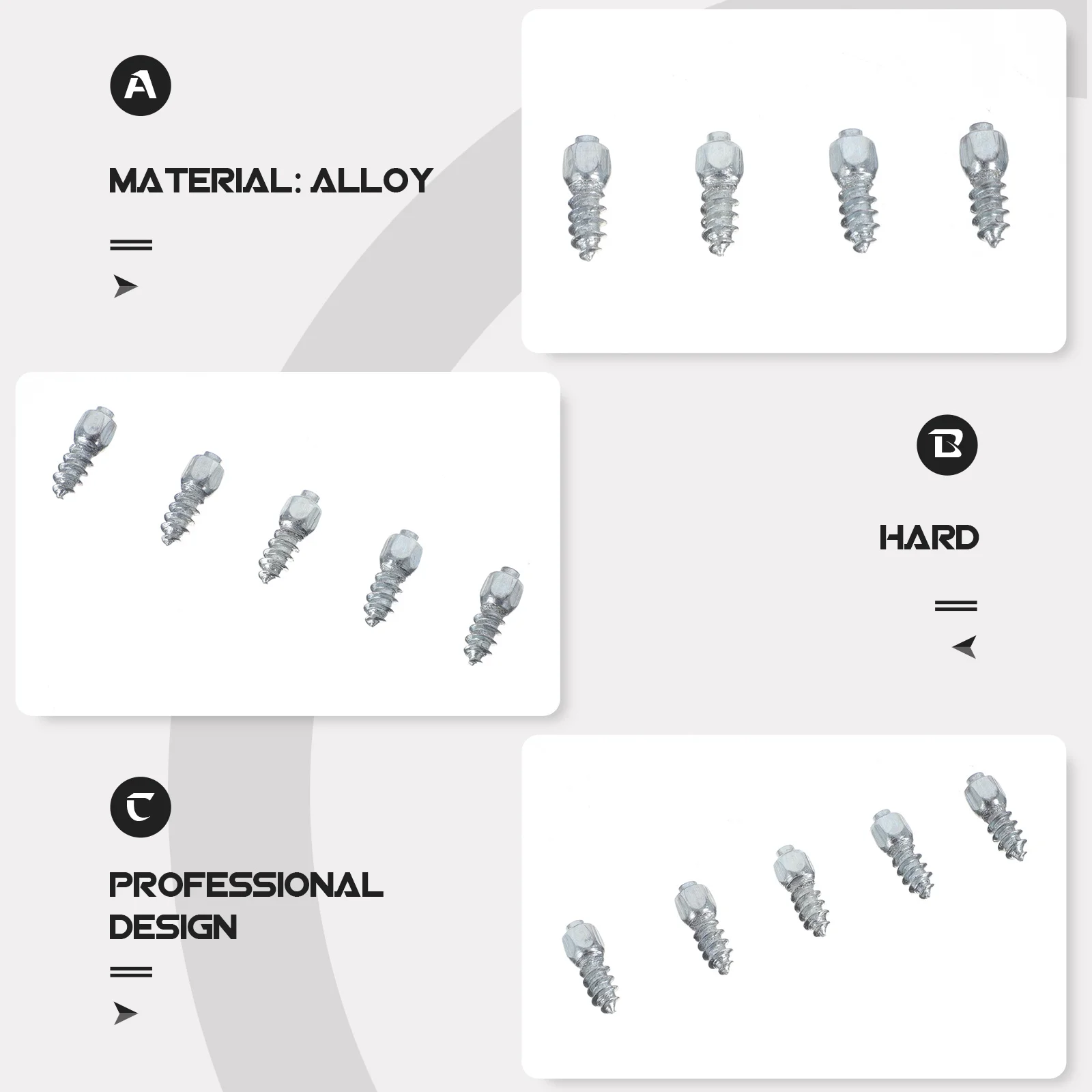 100Pcs Screw Tire Studs Alloy Hard Anti-Slip Studs for Winter Snow Ice Car Bike Tires Professional Outdoor Use
100Pcs Screw Tire Studs Alloy Hard Anti-Slip Studs for Winter Snow Ice Car Bike Tires Professional Outdoor Use