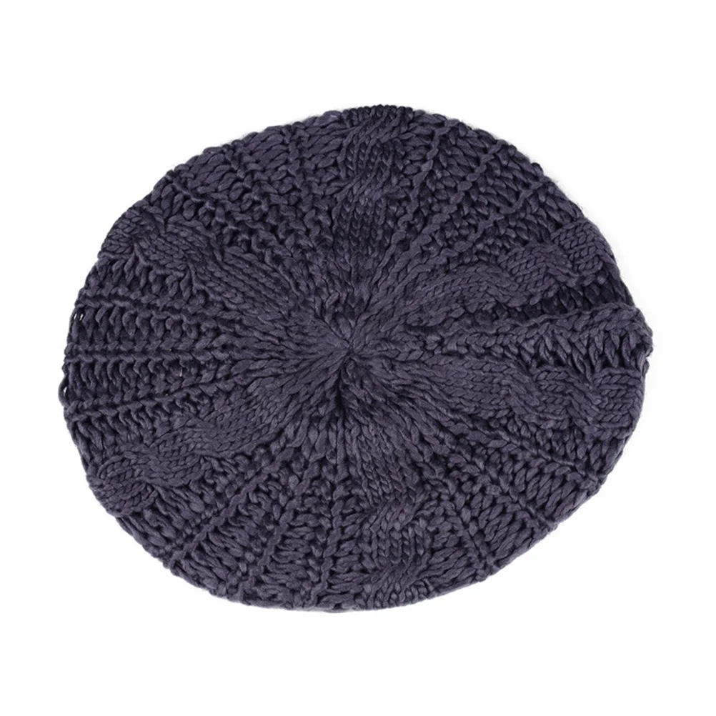Women's Dark Grey Knitted Beret Hat Wool Braided Beanie Chunky Baggy Beret Cap Ski Warm Hat French Hats
Women's Dark Grey Knitted Beret Hat Wool Braided Beanie Chunky Baggy Beret Cap Ski Warm Hat French Hats