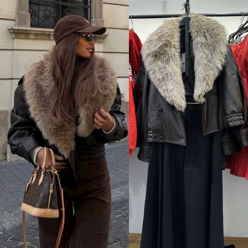 Женское зимнее пальто с меховым воротником, съемными кожаными элементами, хлопковая подкладка, повседневное, свободного кроя, с длинными рукавами, на пуговицах
Женское зимнее пальто с меховым воротником, съемными кожаными элементами, хлопковая подкладка, повседневное, свободного кроя, с длинными рукавами, на пуговицах