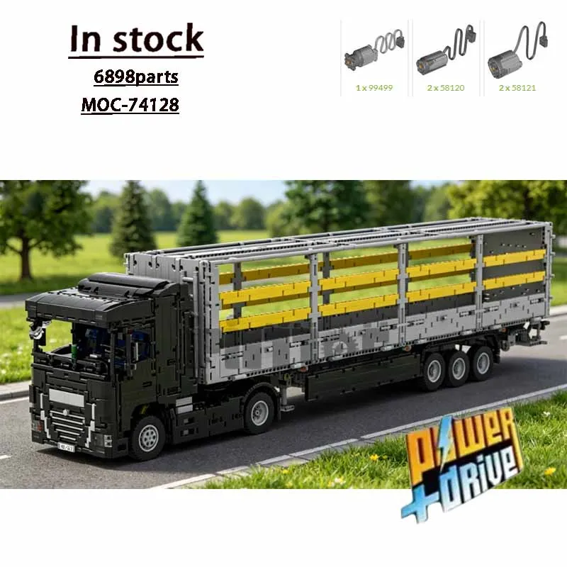 MOC-74128 Combined DAF XF 460 + Trailer RC Cargo Transport Truck Assembly Model 6898 Building Block Parts Kids Birthday Toy Gift
MOC-74128 Combined DAF XF 460 + Trailer RC Cargo Transport Truck Assembly Model 6898 Building Block Parts Kids Birthday Toy Gift