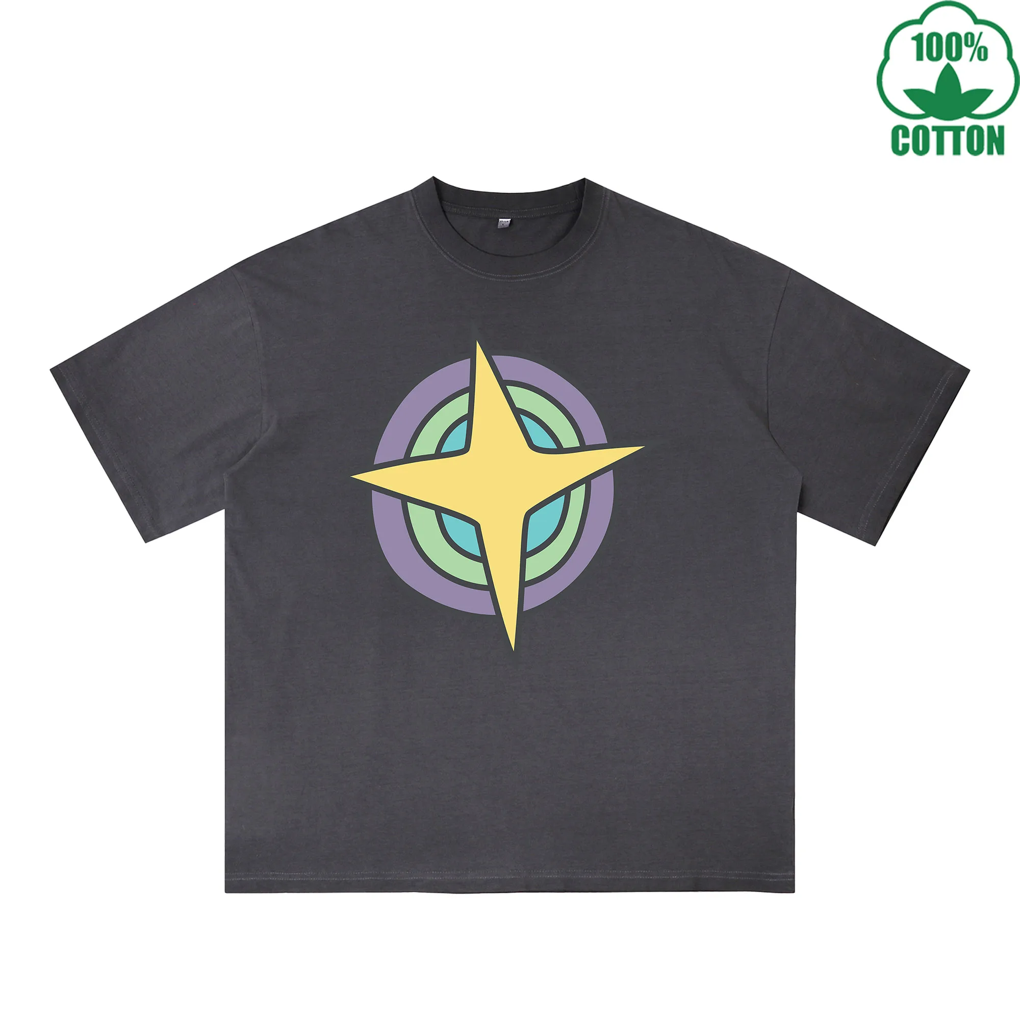 Planet Printed Dirty WashT-Shirt 230G Multicolor Loose Trendy Fashionable 100%Cotton Short Sleeve Top
Planet Printed Dirty WashT-Shirt 230G Multicolor Loose Trendy Fashionable 100%Cotton Short Sleeve Top