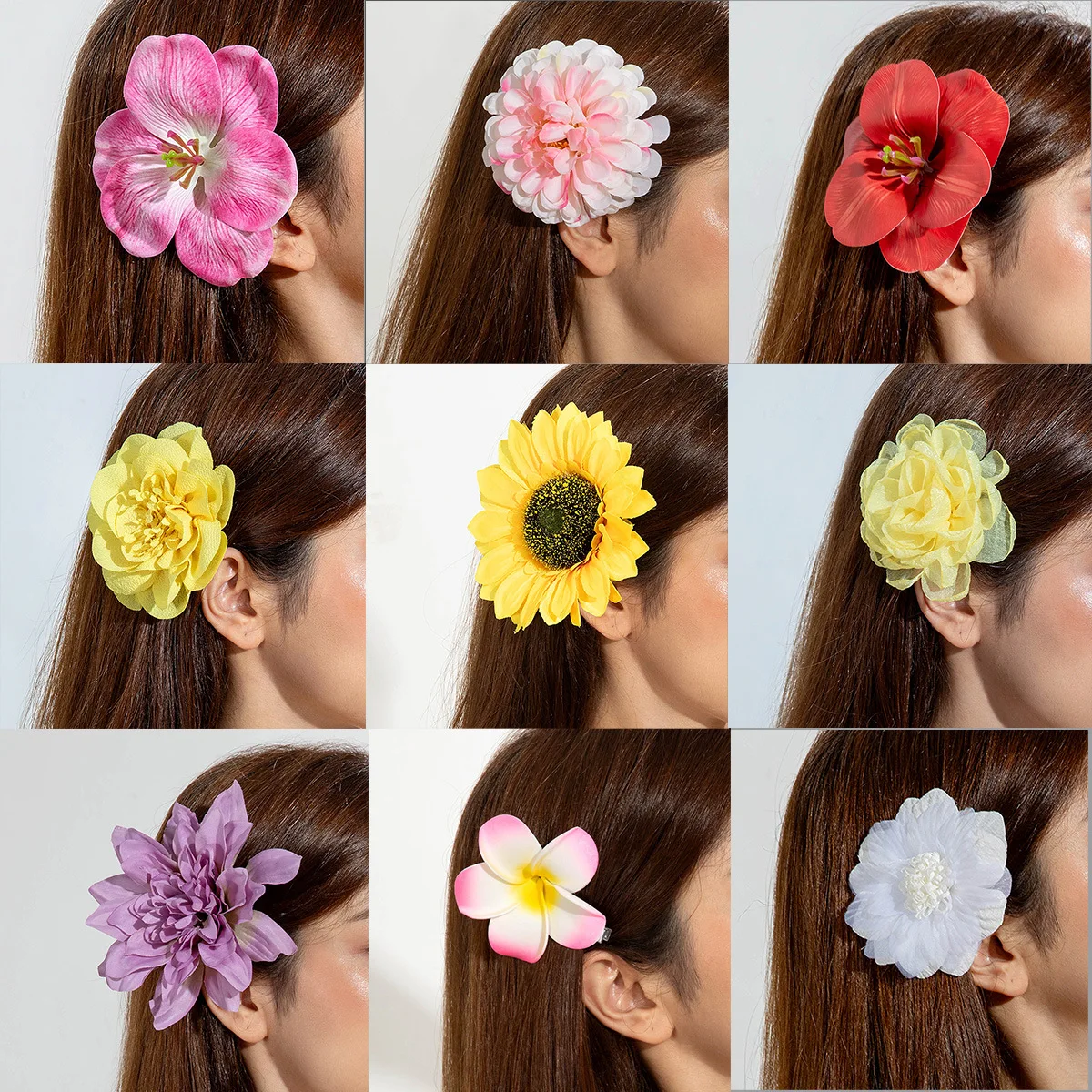 3D Printed Polyester Faux Flower Hair Accessories, Sweet Summer DIY Floral Hair Clips, Versatile Hair Barrettes
3D Printed Polyester Faux Flower Hair Accessories, Sweet Summer DIY Floral Hair Clips, Versatile Hair Barrettes