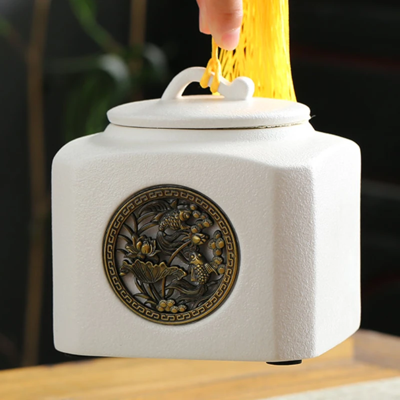 Personalized Ceramic Pet Urn with Metal Pattern, Small Capacity Urns, Chinese Animal Coffin, Hold Pet Funeral Souvenirs
Personalized Ceramic Pet Urn with Metal Pattern, Small Capacity Urns, Chinese Animal Coffin, Hold Pet Funeral Souvenirs
