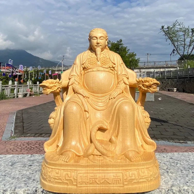 Zen Solid Wood God Statue, Hand-Carved Xuan Tian Shang Di Figurine, Heiboku True Martial Emperor Feng Shui Decor
Zen Solid Wood God Statue, Hand-Carved Xuan Tian Shang Di Figurine, Heiboku True Martial Emperor Feng Shui Decor
