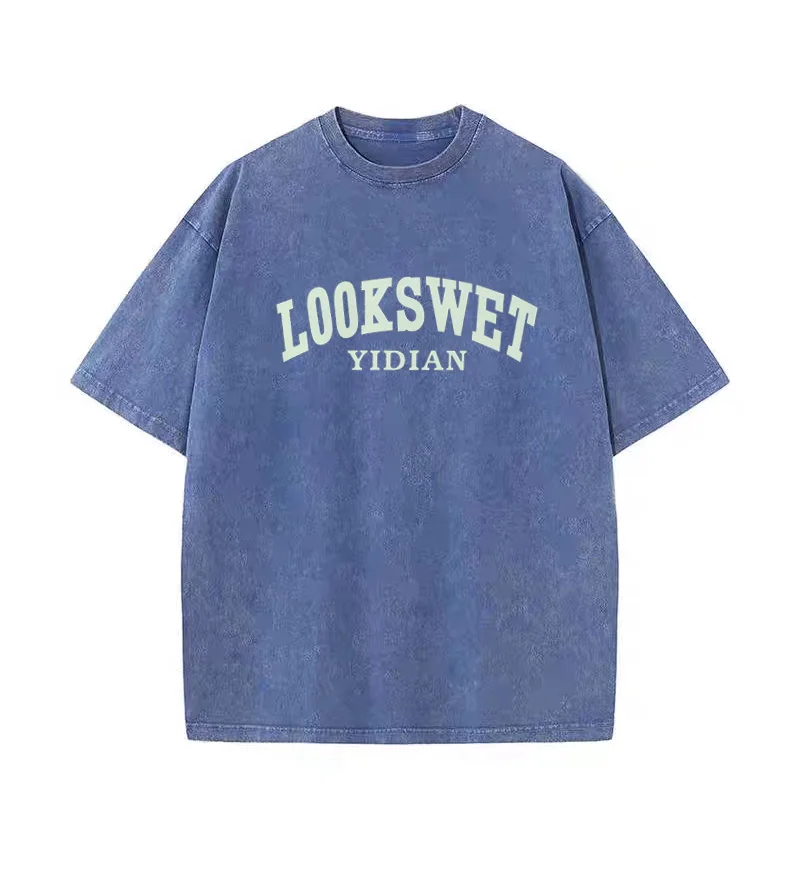 LOOKSWET YIDIAN Letter Print Heavy weight 100% Cotton T-Shirt - Retro Vintage Short-Sleeve Tee, Hip Hop Loose Fit for Men&Women
LOOKSWET YIDIAN Letter Print Heavy weight 100% Cotton T-Shirt - Retro Vintage Short-Sleeve Tee, Hip Hop Loose Fit for Men&Women