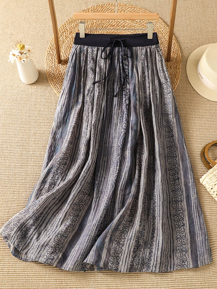 Retro Floral Print High Waist plus Size Women's Skirt Ethnic Style Midi Skirt Trendy A-Line Skirt Commute Loose Fit Summer
Retro Floral Print High Waist plus Size Women's Skirt Ethnic Style Midi Skirt Trendy A-Line Skirt Commute Loose Fit Summer