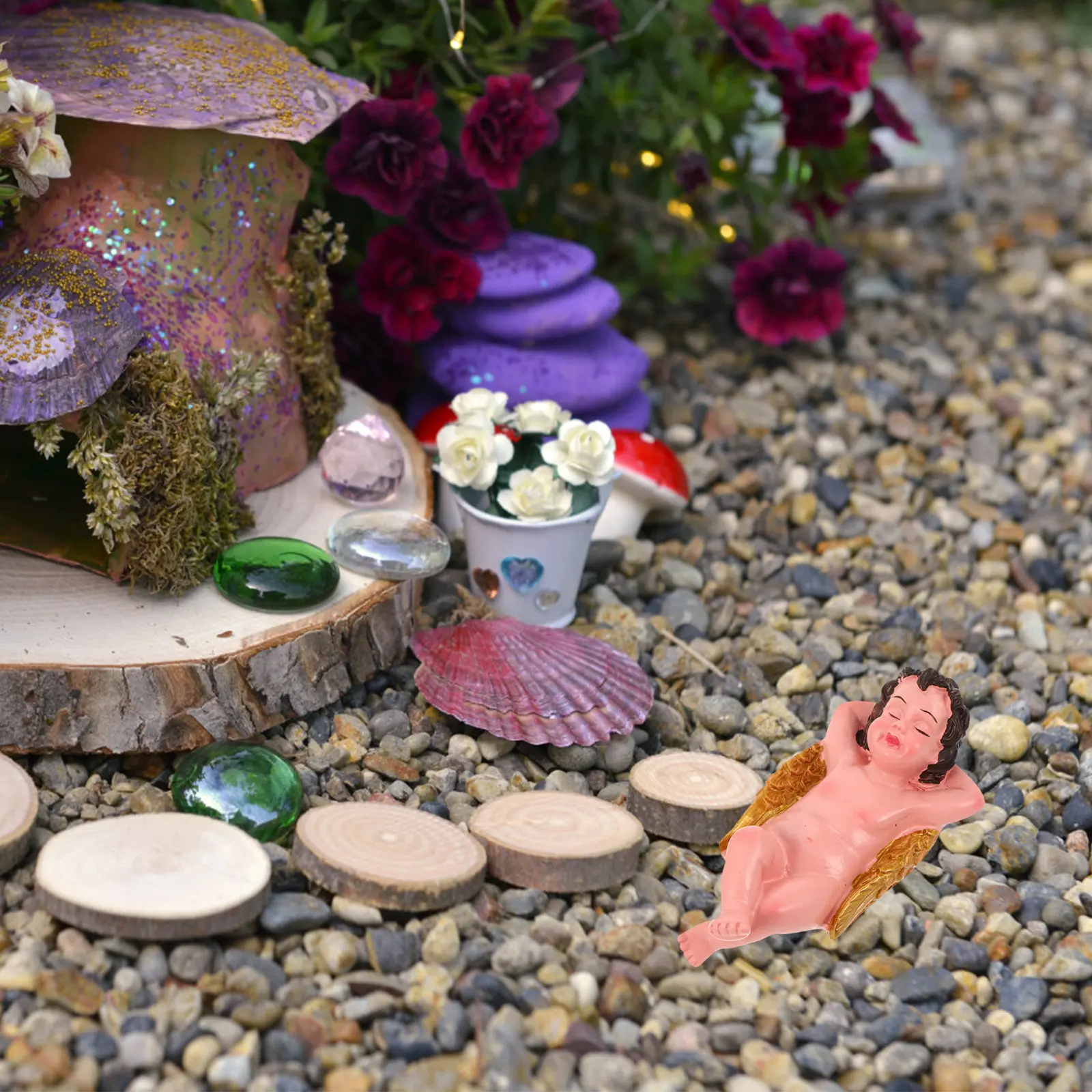 2 шт. миниатюрные статуэтки Купидона из смолы, креативные садовые украшения, ландшафтные скульптуры для декора сада и двора
2 шт. миниатюрные статуэтки Купидона из смолы, креативные садовые украшения, ландшафтные скульптуры для декора сада и двора