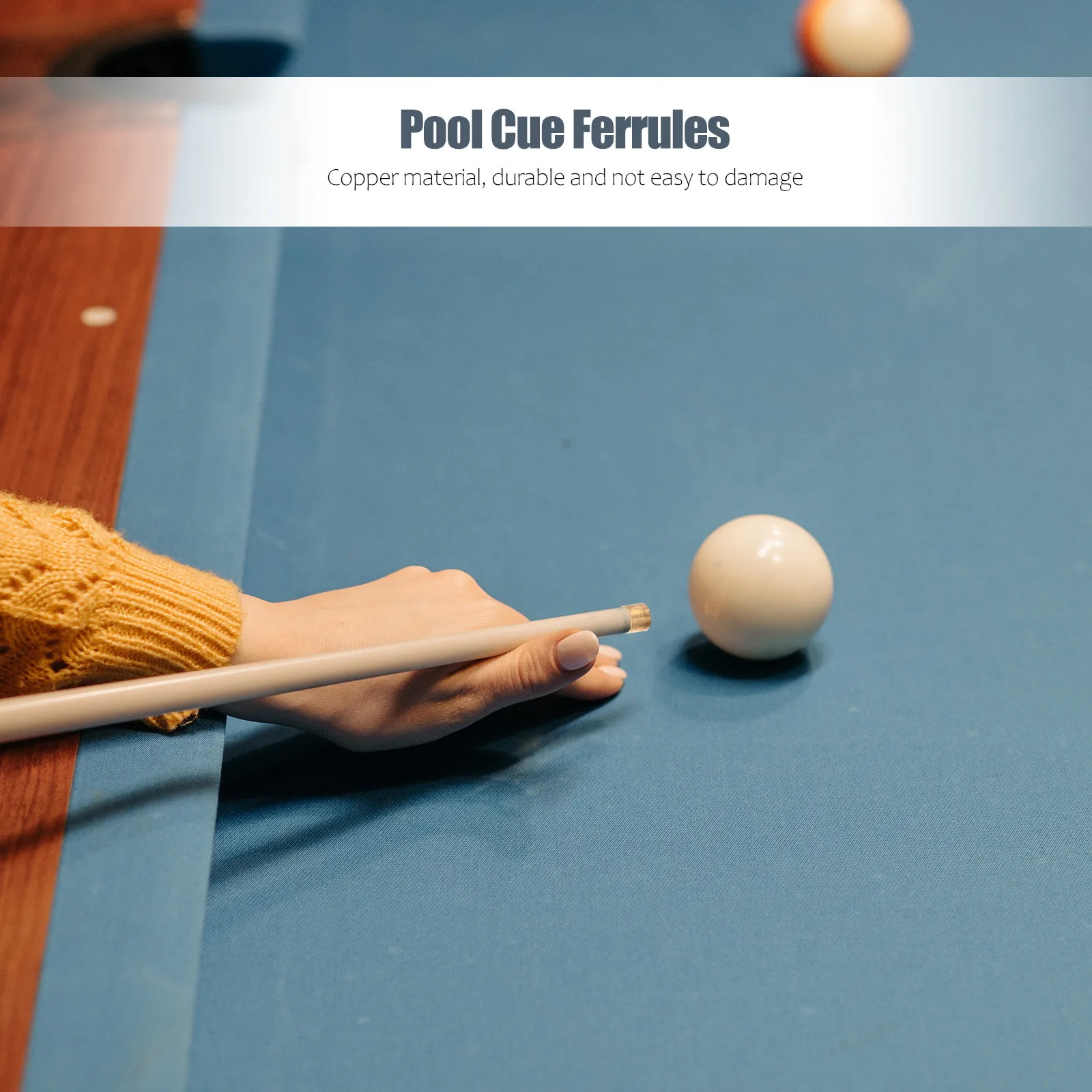 20Pcs Replaceable Pool Cue Ferrules Billiard Copper Tips Snooker Cue Hoops Smooth Lightweight Portable for Family Party Game
20Pcs Replaceable Pool Cue Ferrules Billiard Copper Tips Snooker Cue Hoops Smooth Lightweight Portable for Family Party Game