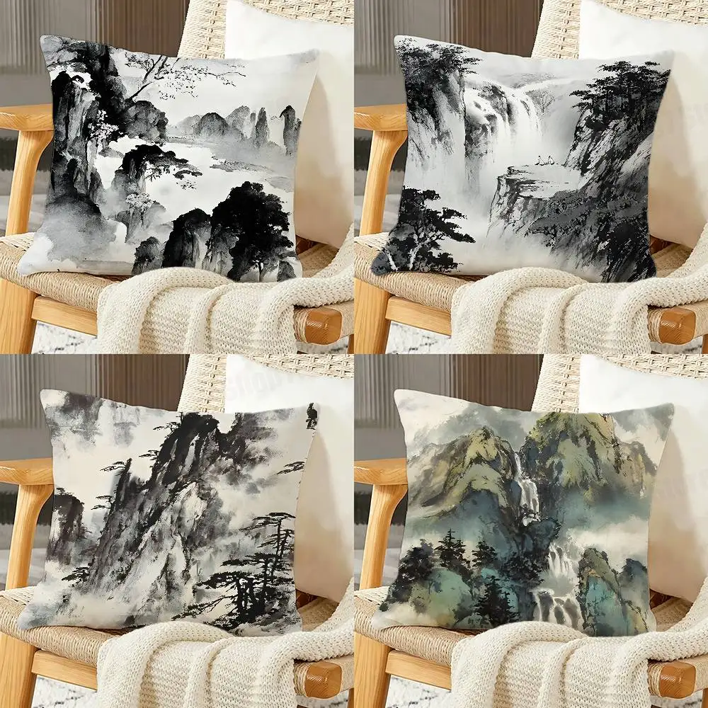 Chinese Ink Painting Day Gift PillowCase Sofa Cushion Cover Suitable For Home Bedroom Room custom Decoration
Chinese Ink Painting Day Gift PillowCase Sofa Cushion Cover Suitable For Home Bedroom Room custom Decoration