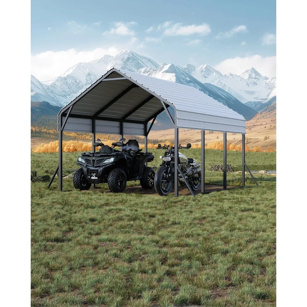 13'x16'x11' Metal Carport, Steel Heavy Duty Car Ports for All-Weather, for Cars, Motorcycles, ATV, or Boats, N.W. 500 Lbs
13'x16'x11' Metal Carport, Steel Heavy Duty Car Ports for All-Weather, for Cars, Motorcycles, ATV, or Boats, N.W. 500 Lbs