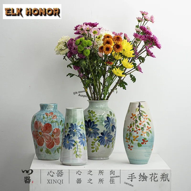 Hand-painted Ceramic Artware Vase Handmade Home Decorations Cachepot Plant Pot Household Flowerpot Tea Ceremony Ornaments
Hand-painted Ceramic Artware Vase Handmade Home Decorations Cachepot Plant Pot Household Flowerpot Tea Ceremony Ornaments
