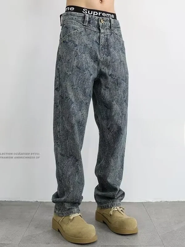 American Style Embroidered High Street Men's Jeans Casual Loose Straight Leg Retro Denim Pants Youth Fashion Spring Autumn
American Style Embroidered High Street Men's Jeans Casual Loose Straight Leg Retro Denim Pants Youth Fashion Spring Autumn