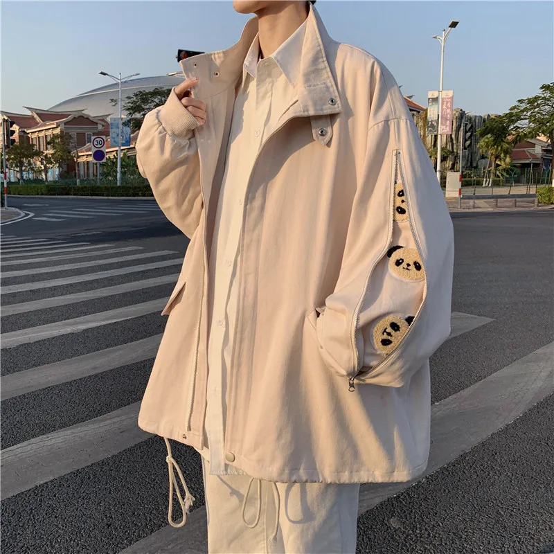 Spring Autumn Loose Fit Casual Men's Jaet Zipper Decorated Stand Collar Korean Hong Kong Sle Street Faion Outerwear
Spring Autumn Loose Fit Casual Men's Jaet Zipper Decorated Stand Collar Korean Hong Kong Sle Street Faion Outerwear