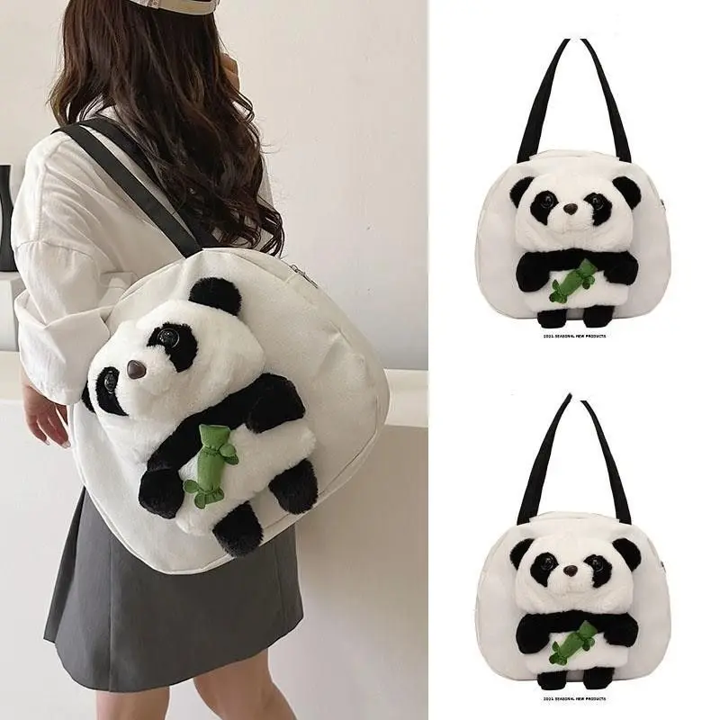 Large capacity high-end panda shoulder bag, cute and fashionable canvas bag for women
Large capacity high-end panda shoulder bag, cute and fashionable canvas bag for women