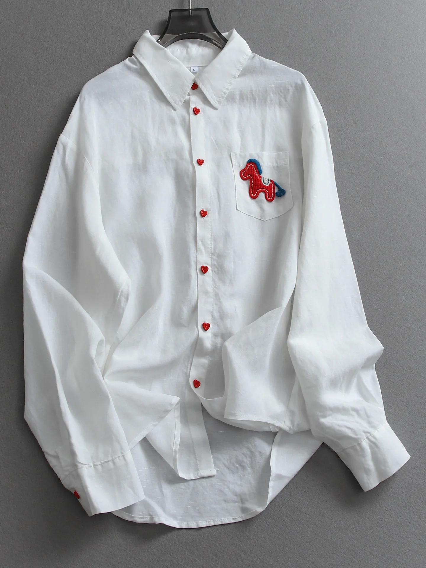 Casual Embroidered Loose Fit Long Sleeve Women's Shirt Linen Blend Comfortable Skin-Friendly Casual Commute Style E505
Casual Embroidered Loose Fit Long Sleeve Women's Shirt Linen Blend Comfortable Skin-Friendly Casual Commute Style E505