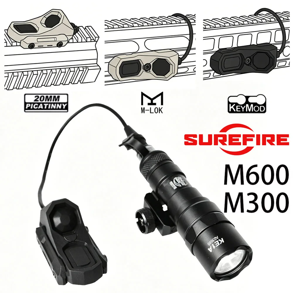 Surefire M300 M600 Flashlight With UNITY AXON Dual Function Remote Pressure Switch Fit 20mm Rail Hunting Tactical Airsoft Light
Surefire M300 M600 Flashlight With UNITY AXON Dual Function Remote Pressure Switch Fit 20mm Rail Hunting Tactical Airsoft Light