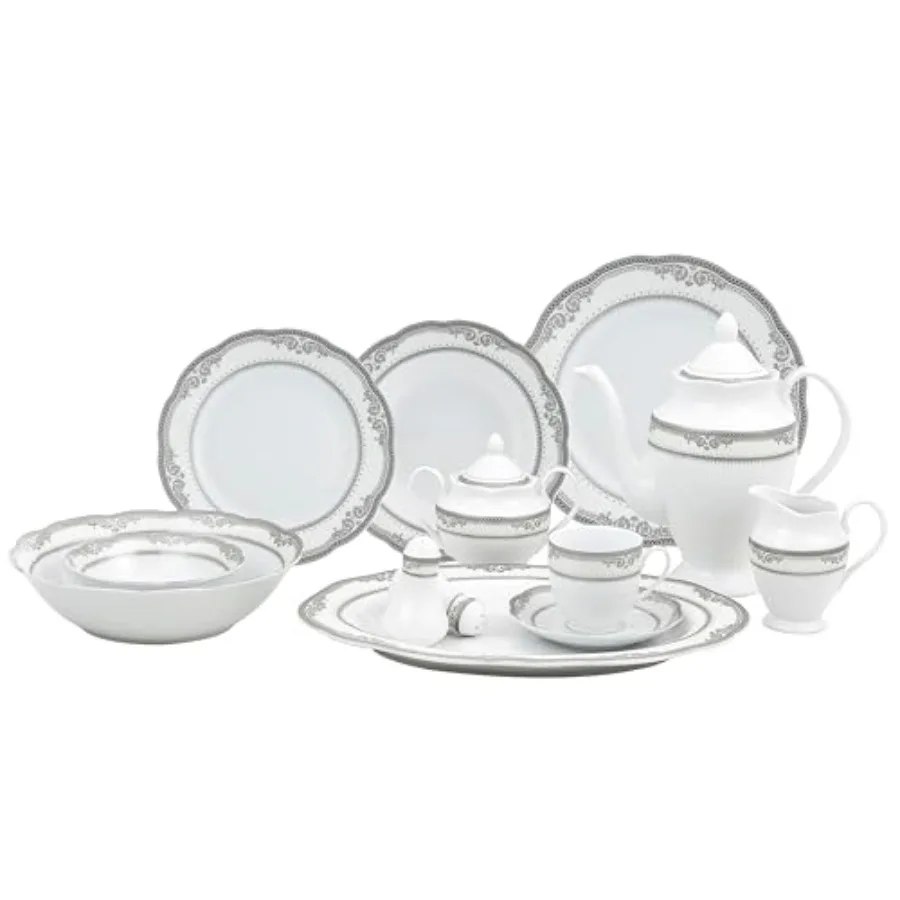 Lorenzo Import Victoria 57-Piece Wavy Porcelain Dinnerware Set
Lorenzo Import Victoria 57-Piece Wavy Porcelain Dinnerware Set