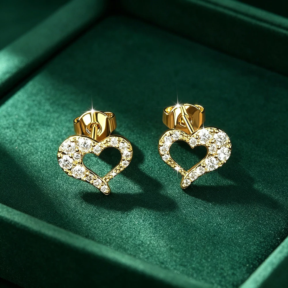 Lnngy Certified 2.0mm&1.2mm&1.0mm Round Moissanite Earring Exquisite Cut Heart Shape Stud Earrings For Girls Birthday Jewelry
Lnngy Certified 2.0mm&1.2mm&1.0mm Round Moissanite Earring Exquisite Cut Heart Shape Stud Earrings For Girls Birthday Jewelry