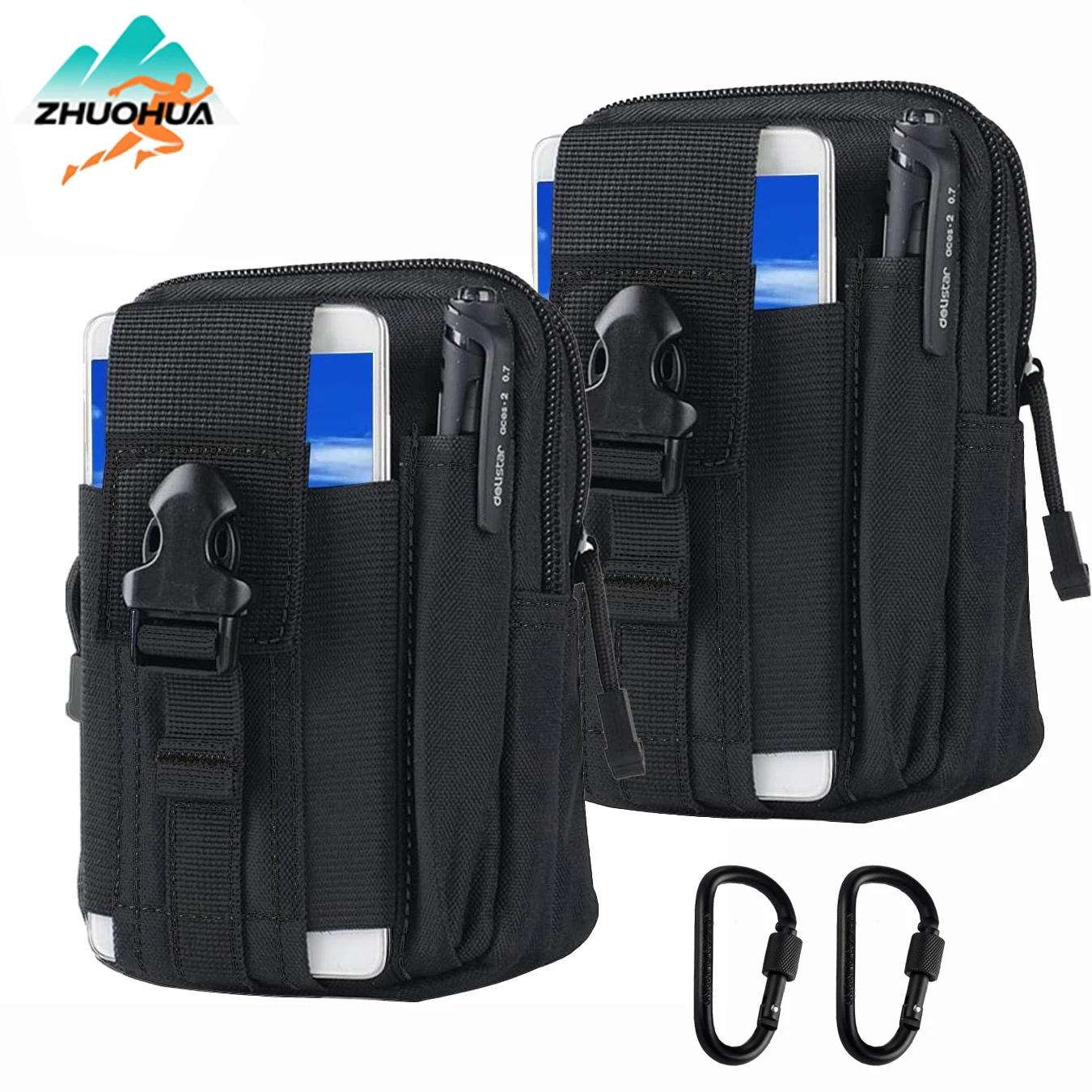 ZHUOHUA Tactical Waist Pouch EDC Molle Waist Bag Belt Phone Pouch Holster Purse Carrying Pouch for Smartphone, Tools
ZHUOHUA Tactical Waist Pouch EDC Molle Waist Bag Belt Phone Pouch Holster Purse Carrying Pouch for Smartphone, Tools